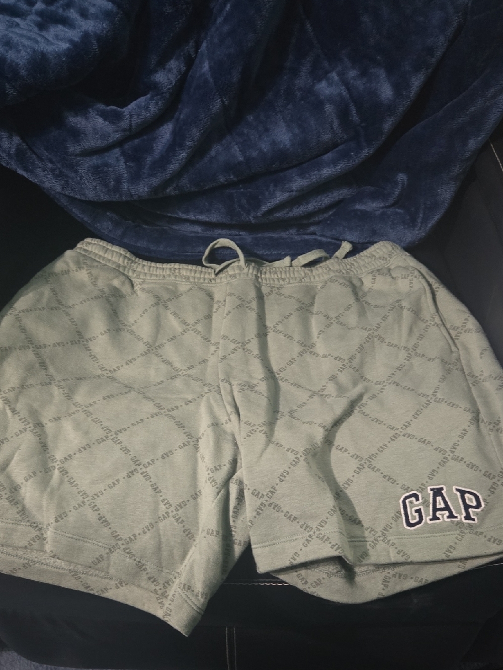 GAP Sage Green Logo Knit Lounge Shorts